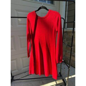 Vince Camuto Womens Red Knit Bow Back Dress Size M